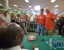 Two men in burnt orange
