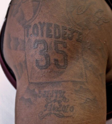 Ray Turner's tattoo tribute to Tobi Oyedeji